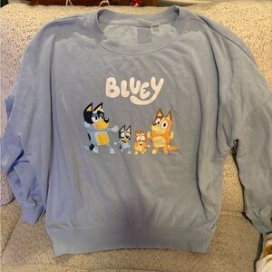 Women's Light Blue Crew Neck Sweater